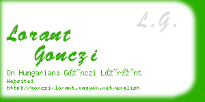 lorant gonczi business card